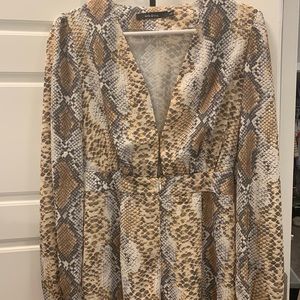 Animal / snake print romper